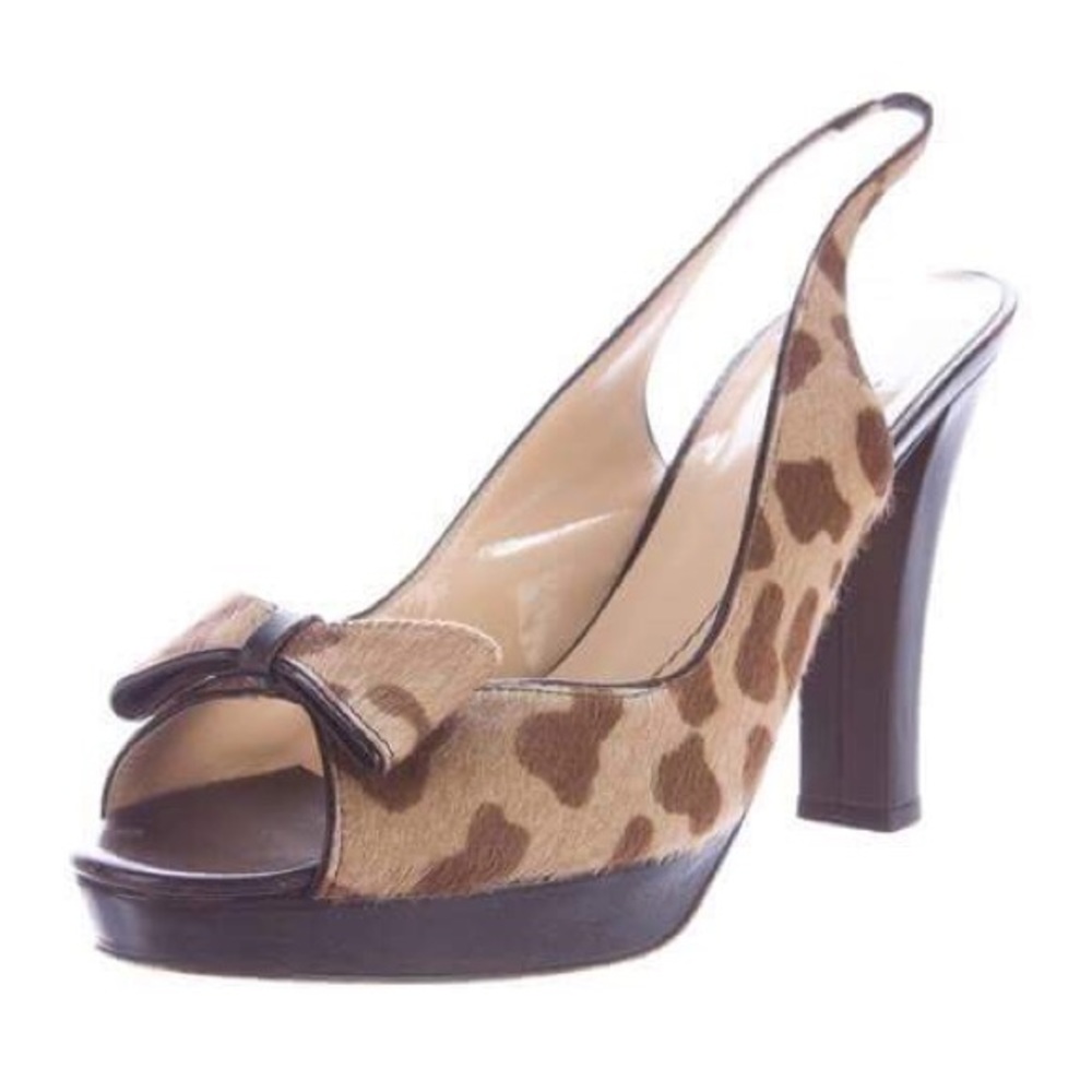 Kate Spade ♠️ cheetah suede platform block pumps